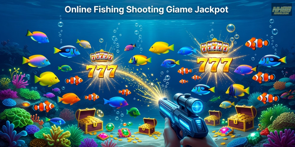 Minh họa khái niệm bắn cá nổ hũ nh88 với đồ họa sống động và jackpot hấp dẫn