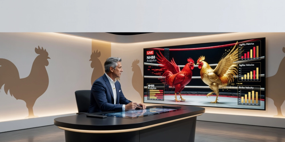 Hình minh họa khái niệm đá gà bình luận viên nh88 với chuyên gia phân tích trận đấu