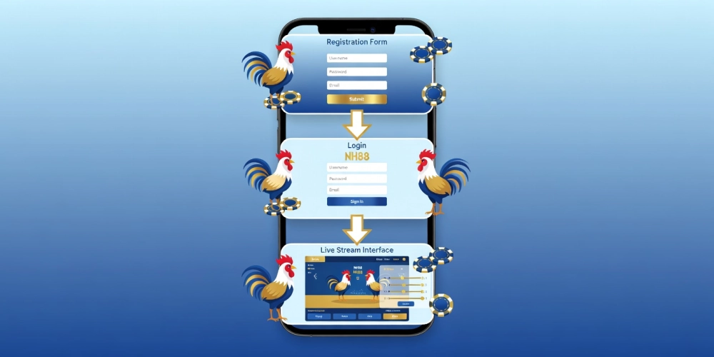 Hướng dẫn từng bước đăng ký và sử dụng trực tiếp đá gà trên casino NH88