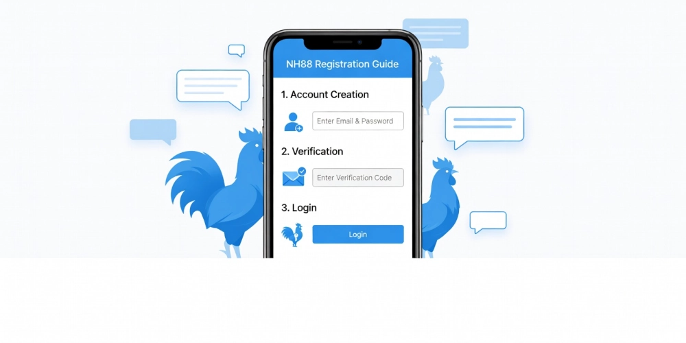 Hướng dẫn chi tiết đăng ký sử dụng dịch vụ đá gà bình luận viên nh88 từ A đến Z