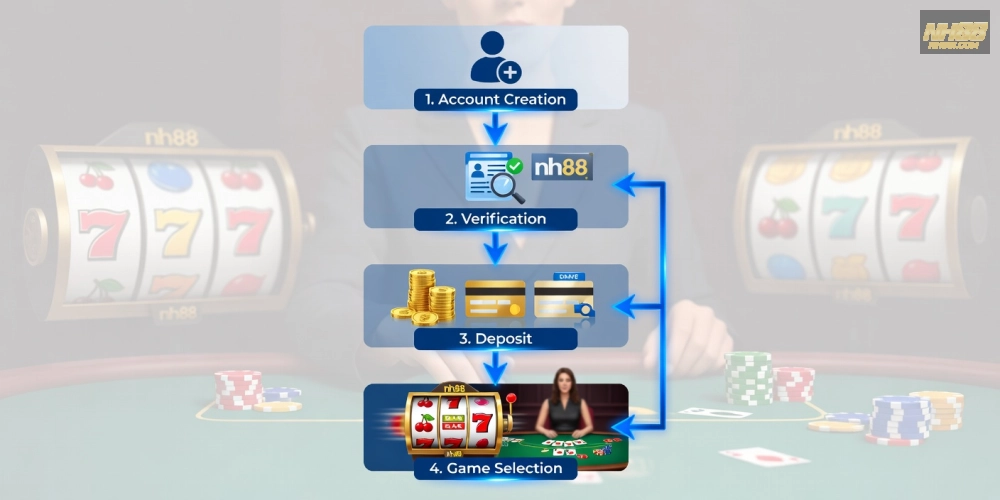 Hướng dẫn từng bước đăng ký và chơi live casino slot trên nh88 dễ dàng