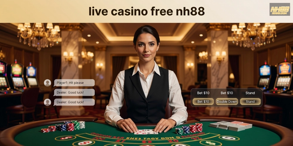 Khám phá khái niệm live casino free nh88 với dealer thực tế và giao diện hiện đại