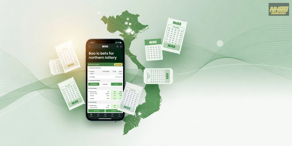 Minh họa hình ảnh đặt cược bao lô xổ số miền Bắc trên NH88 với giao diện dễ dùng