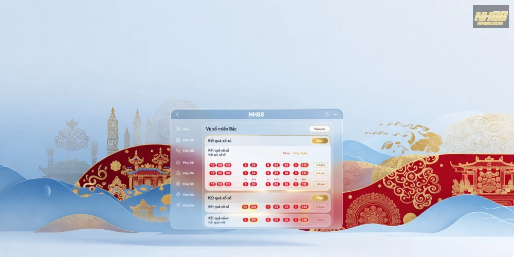 Hình ảnh minh họa khái niệm xổ số miền Bắc trên nền tảng NH88 chuyên nghiệp